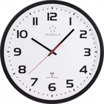 Relógio de parede Renkforce RF-6826036 320 mm x 45.5 preto (RF-6826036)