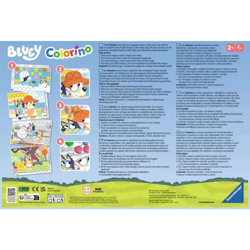 Bluey Colorino, jogo educativo