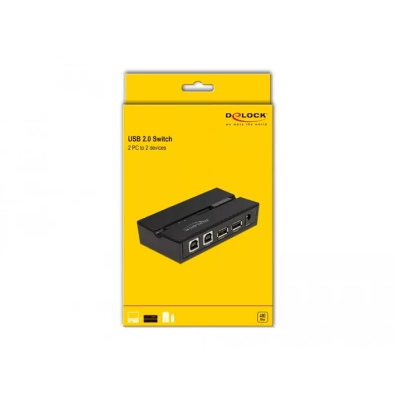 DeLOCK 11492 Comutador de dados de computador USB Type-A para USB Type-B 0,48 Gbit/s