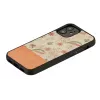 Capa protetora Man and Wood para iPhone 12 mini — flor rosa sobre preto