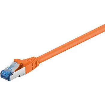 Cabo de patch CAT 6a Wentronic Goobay, S/FTP (PiMF), laranja, 7,5 m - LSZH sem halogéneos, cobre (93851)
