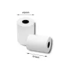 Qoltec 51896 rolo de papel térmico 57 x 20, 55 g/m², sem BPA, 10 unid.