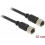 Cabo sensor/atuador DeLOCK 12689 0,1 m M8 preto
