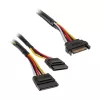 Cabo de alimentação SATA em Y Akasa - 30cm pack de 2 - cabo - digital/dados