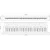 Alantec PK013 patch panel 19" 1U, 24x RJ-45, Cat5e UTP, LSA, com prateleira, preto