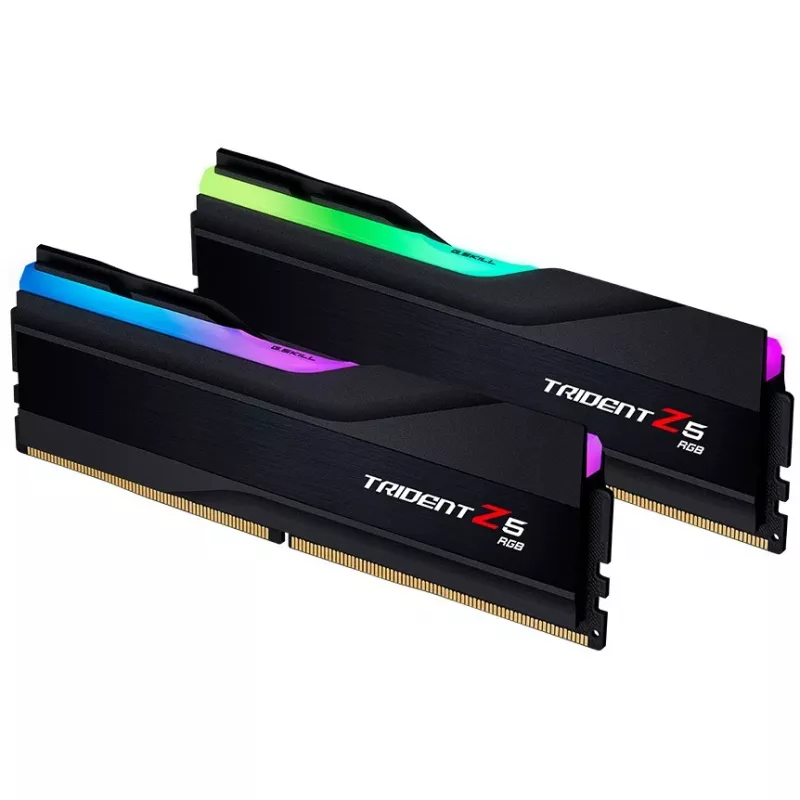 DIMM 64 GB DDR5-5600 (2x 32 GB) Dual-Kit, memória RAM preta, F5-5600J3636D32GX2-TZ5RK, Trident Z5 RGB, INTEL XMP