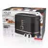 Adler AD 3224b torradeira com suporte para pãezinhos 7 níveis de tostagem preto