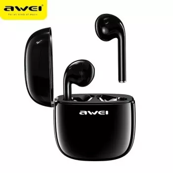 Auscultadores Awei T28 TWS + base de carregamento preto