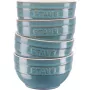 Conjunto de tigelas Staub Ceramique 0.7 L redondas cerâmica turquesa 4 unid.