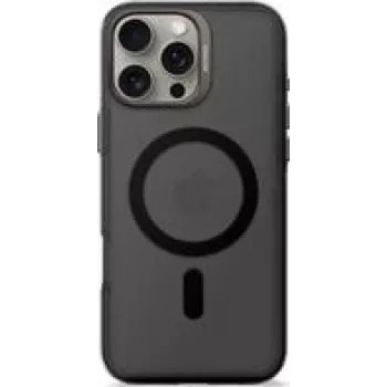 Capa traseira Decoded em plástico reciclado para iPhone 16 Pro Max, preto transparente