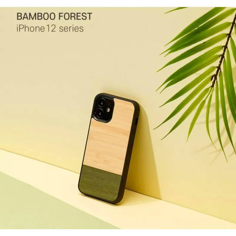 Capa para telemóvel Man and Wood para iPhone 12 mini – bambu forest preto