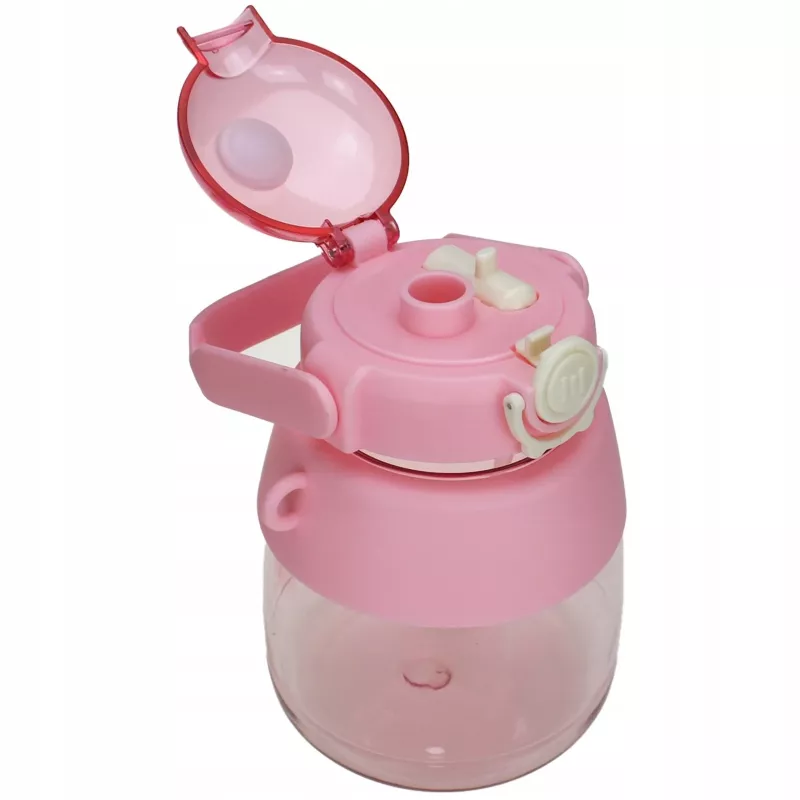 Garrafa de água Extralink garrafa escolar com palhinha e alça 1 L rosa