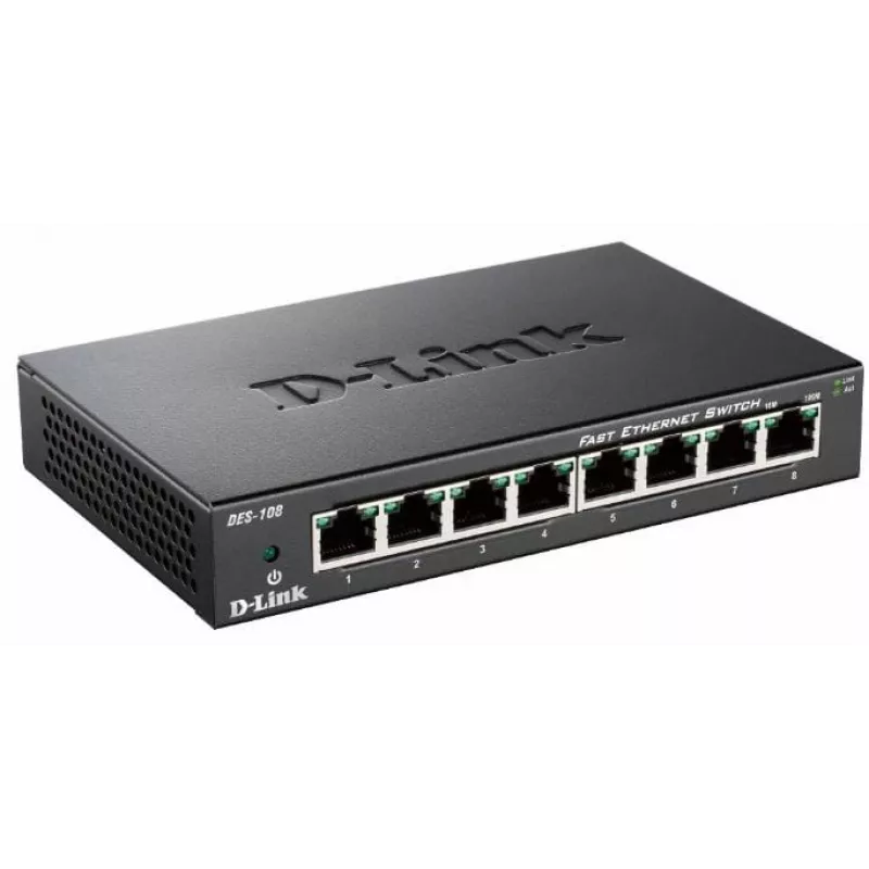 D-Link DES-108 preto