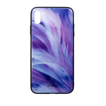 Capa para telemóvel Tellur Cover Glass Print para iPhone XS Max — capa protetora com parte traseira em vidro impresso