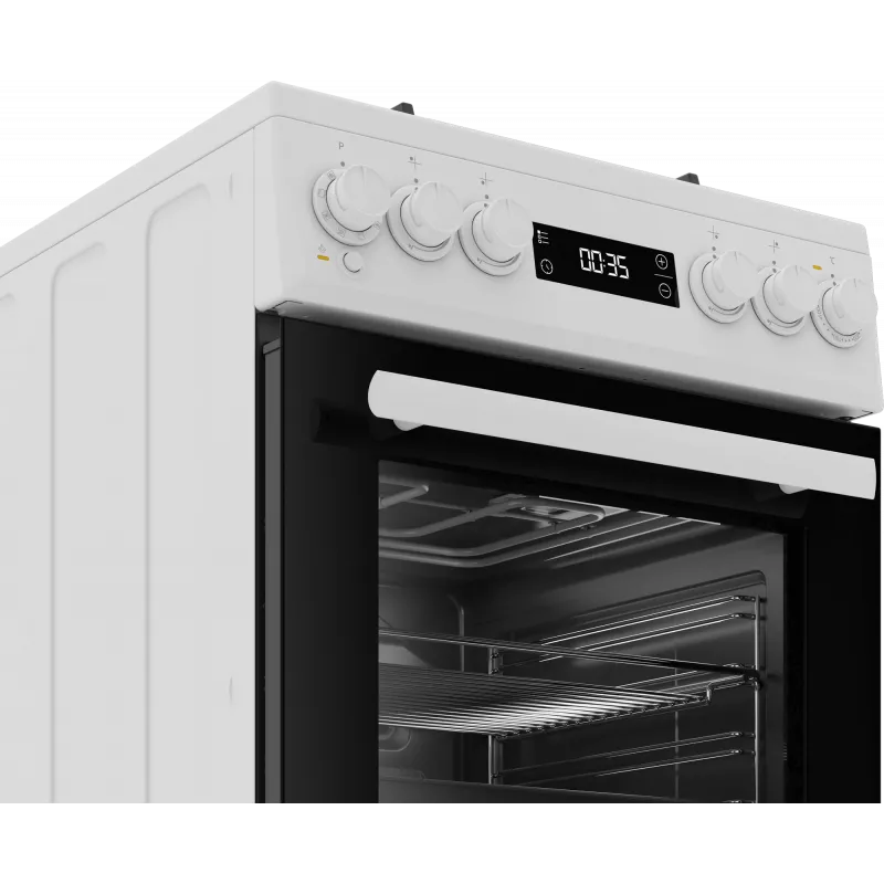 Placa de gás e forno elétrico BEKO FSM51339DWDS 50 cm, branco, classe energética A
