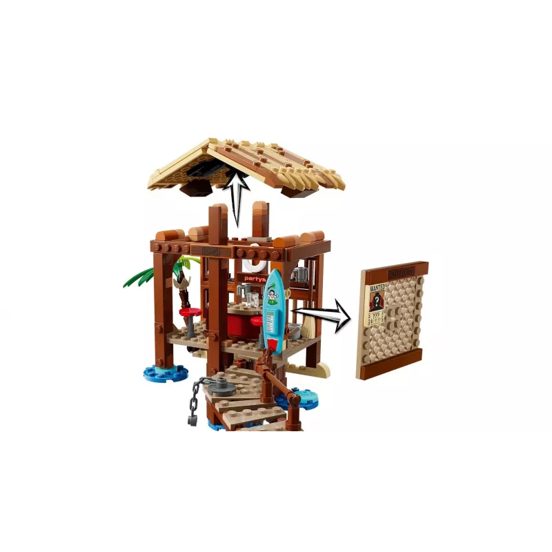 Conjunto de construção LEGO One Piece 75636 Cabana da Aldeia do Moinho de Vento, 299 peças, 3 minifiguras, 8+ anos