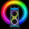 Altifalante portátil MANTA SPK0601B100, 100 W, Bluetooth, karaoke, microfone sem fios, bateria, equalizador, iluminação disco