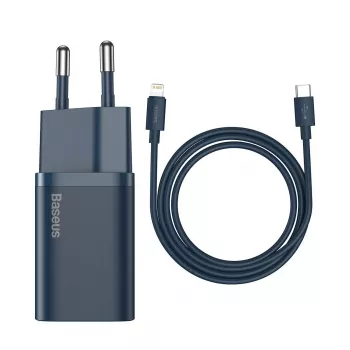 Baseus Super Si carregador com cabo USB-C para Lightning 20W azul