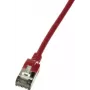 Cabo de rede LogiLink fino U/FTP vermelho RJ-45 Cat6a 1 m