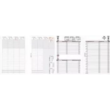 Recarga de calendário de fichário A5 2024 B550325 – páginas de planeador mensal para sistemas de fichário A5