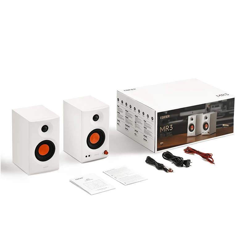 Edifier | Monitores de estúdio ativos | MR3 | 18W x 2 W | Bluetooth | Branco | ≥ 85 dB | Ligação sem fios