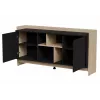 Cómoda Cama PORTO 2D 150x38x77 carvalho/preto