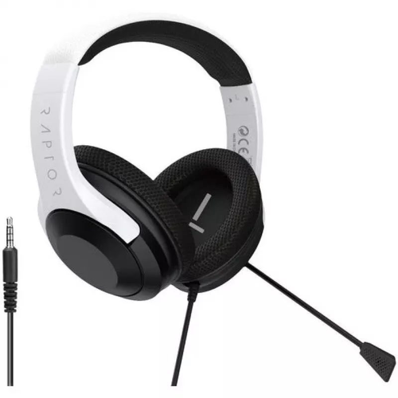 Headset Raptor Playstation 5 H300 branco jack 3,5 mm