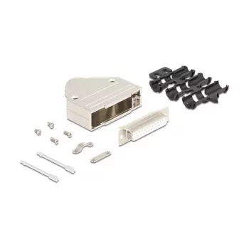 Conector de cabo DeLOCK 67135 D-Sub 25 pinos prateado conector fêmea