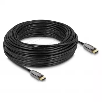 Cabo ótico ativo DisplayPort 2.1 DELOCK 8K 60Hz 40Gbps 30 m