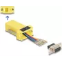 DeLOCK D-Sub 9 pinos fêmea para RJ12 fêmea kit de montagem amarelo
