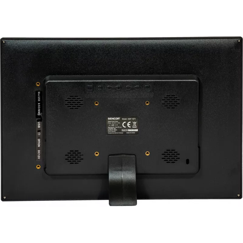 Moldura digital SENCOR SDF 1571 BK — moldura multimédia preta de 15 polegadas