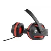 Headset gaming com fios GEMBIRD GHS-03 — 20–20000 Hz, cabo de 2 m, 250 g, preto/vermelho