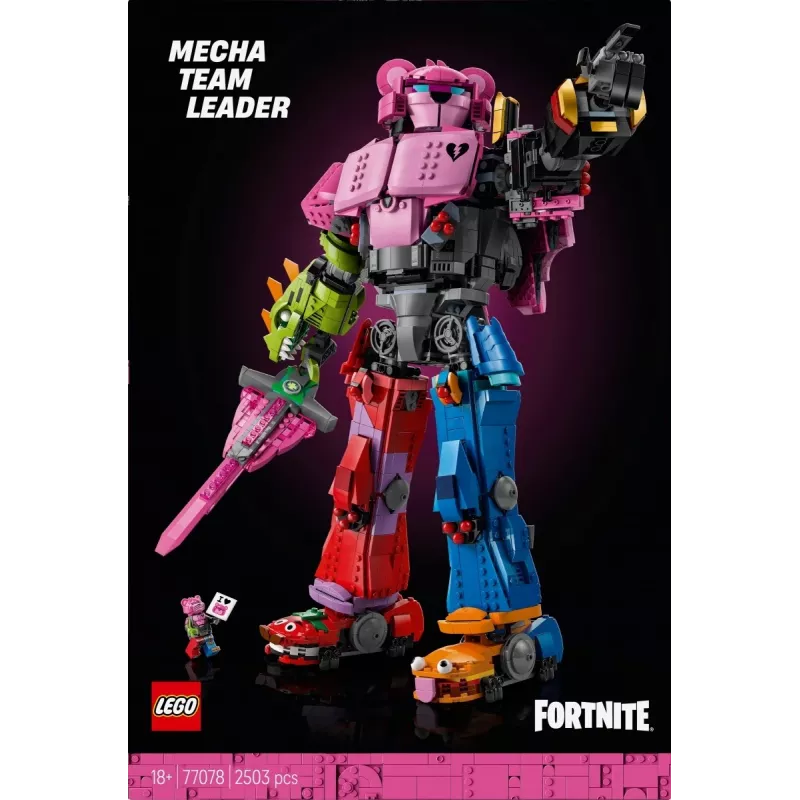 Conjunto de construção LEGO Team Leader Mechs 77078 — Fortnite, 2503 peças, 1 minifigura, altura do mech 450 mm