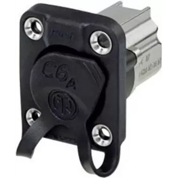 Conector Neutrik NE8FDX-P6-W RJ45 fêmea preto - branco (NE8FDX-P6-W)