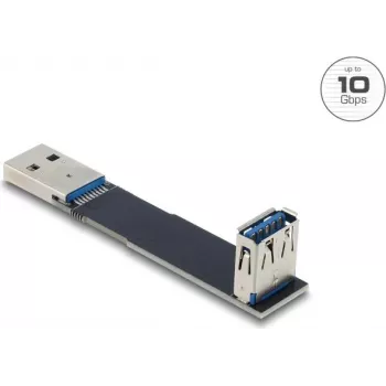 Cabo de mudança de género DELOCK 67423 — Type-A para Type-A, preto