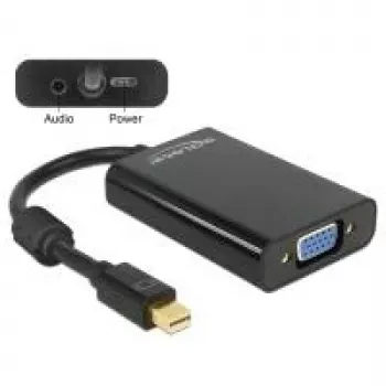 Adaptador de cabo de vídeo DeLOCK 65598 Mini DisplayPort para VGA 3,5 mm