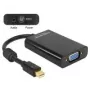 Adaptador de cabo de vídeo DeLOCK 65598 Mini DisplayPort para VGA 3,5 mm