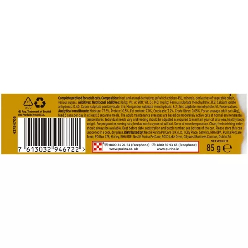 Purina Nestle Gourmet Gold - salmão e frango - comida húmida para gatos - 85 g