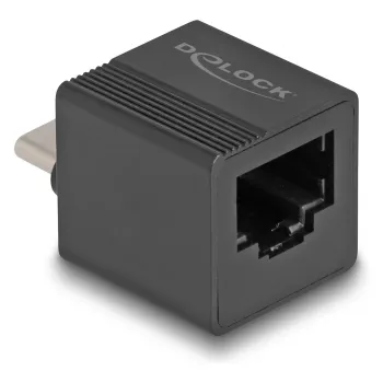 Adaptador USB Type-C para Gigabit LAN mini DeLOCK preto