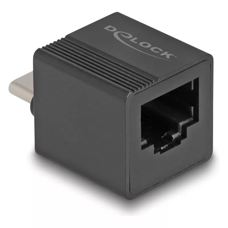 Adaptador USB Type-C para Gigabit LAN mini DeLOCK preto