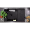 Lava-loiça de cozinha deante ZRM_N113 granito magnético 1 cuba com escorredor