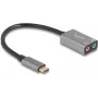 Placa de áudio USB externa DELOCK 67071 — 16 bits, 48 kHz, 3,5 mm auscultadores, caixa em alumínio, cabo de 0,15 m