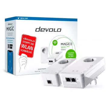 devolo Magic 2 WiFi next Powerline Starter Kit 1x adaptador devolo Magic 2 WiFi next, 1x adaptador devolo Magic 2 LAN