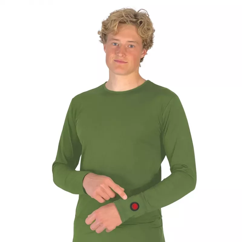 Blusa Glovii GJ1CXL decote redondo manga comprida elastano poliéster