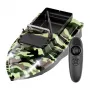 Barco isco Flytec V050 com bateria de 12000mAh, verde camuflado — barco de alimentação telecomandado
