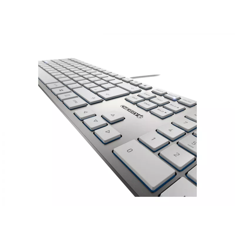 Teclado CHERRY KC 6000 fino universal USB QWERTZ alemão prateado
