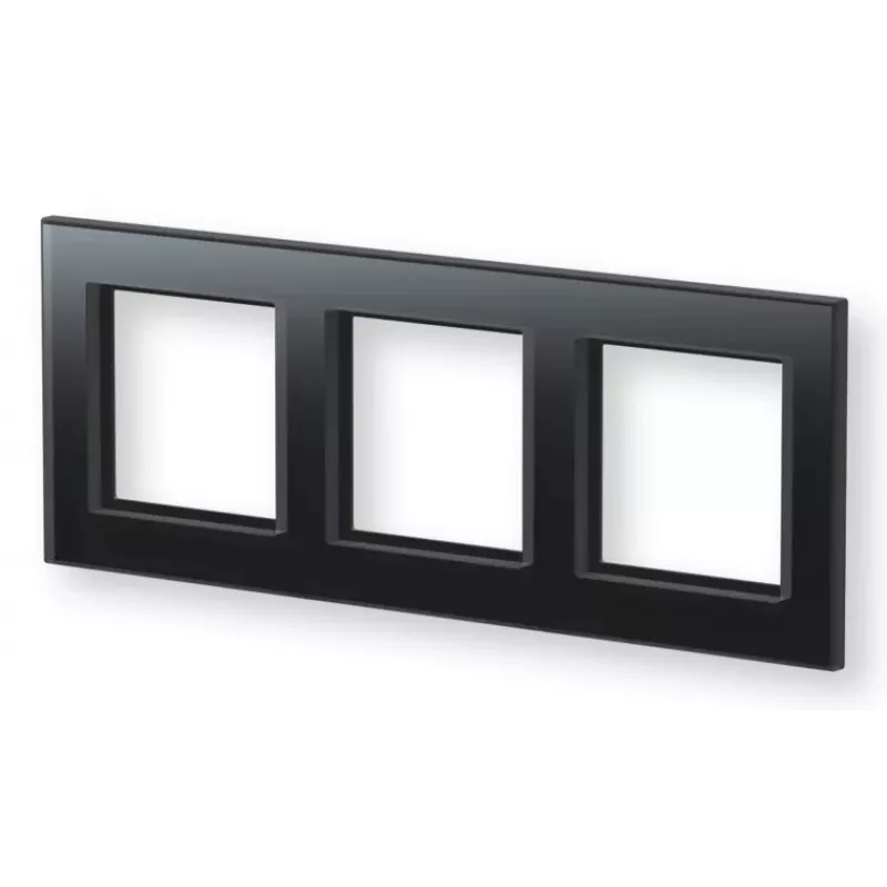 eQ-3 Homematic IP 162150A1 Moldura de vidro, tripla, preto