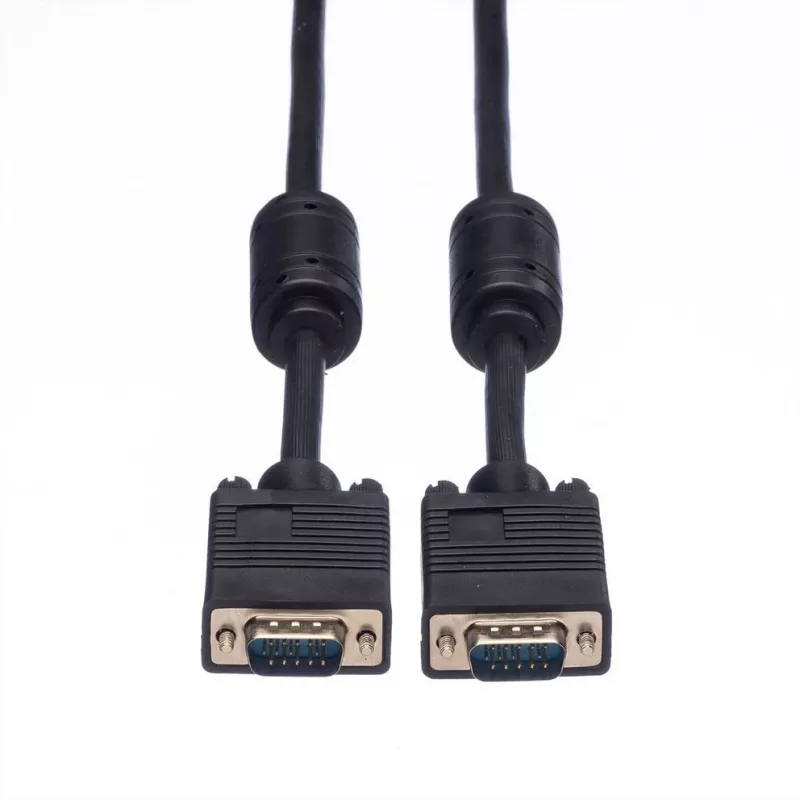Cabo VGA ROLINE HQ 10m M/M com ferrite
