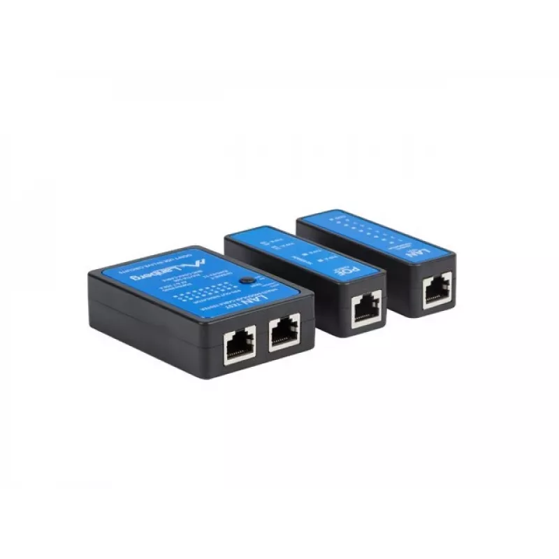 Testador de cabos de rede Lanberg NT-0404 testador PoE preto azul