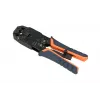 Alicate de cravar RJ45 Extralink 4P+6P+8P com catraca para fichas modulares, 1 unid.